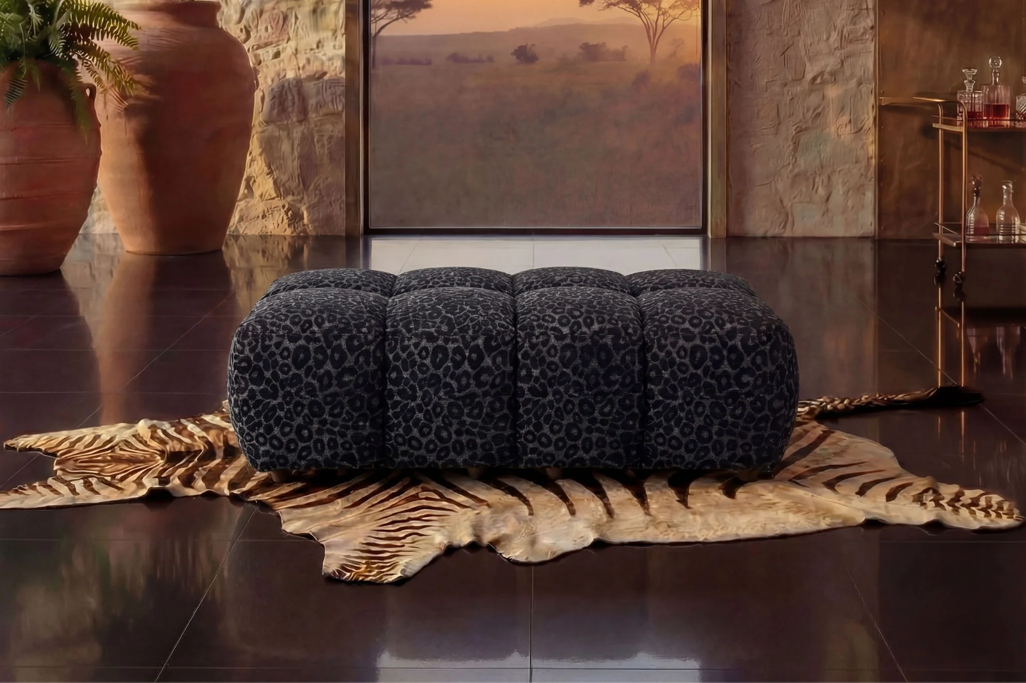ALEXIA POUF - Tissu sauvage - Image 11