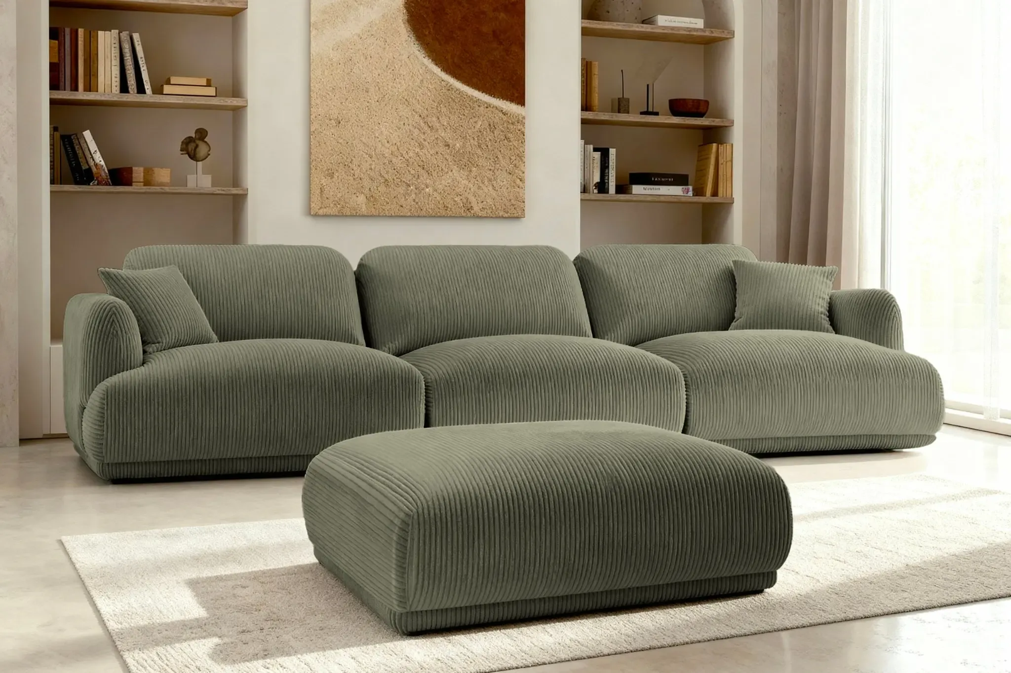 DUO ROSALIE 3 PL - Petit velours côtelé