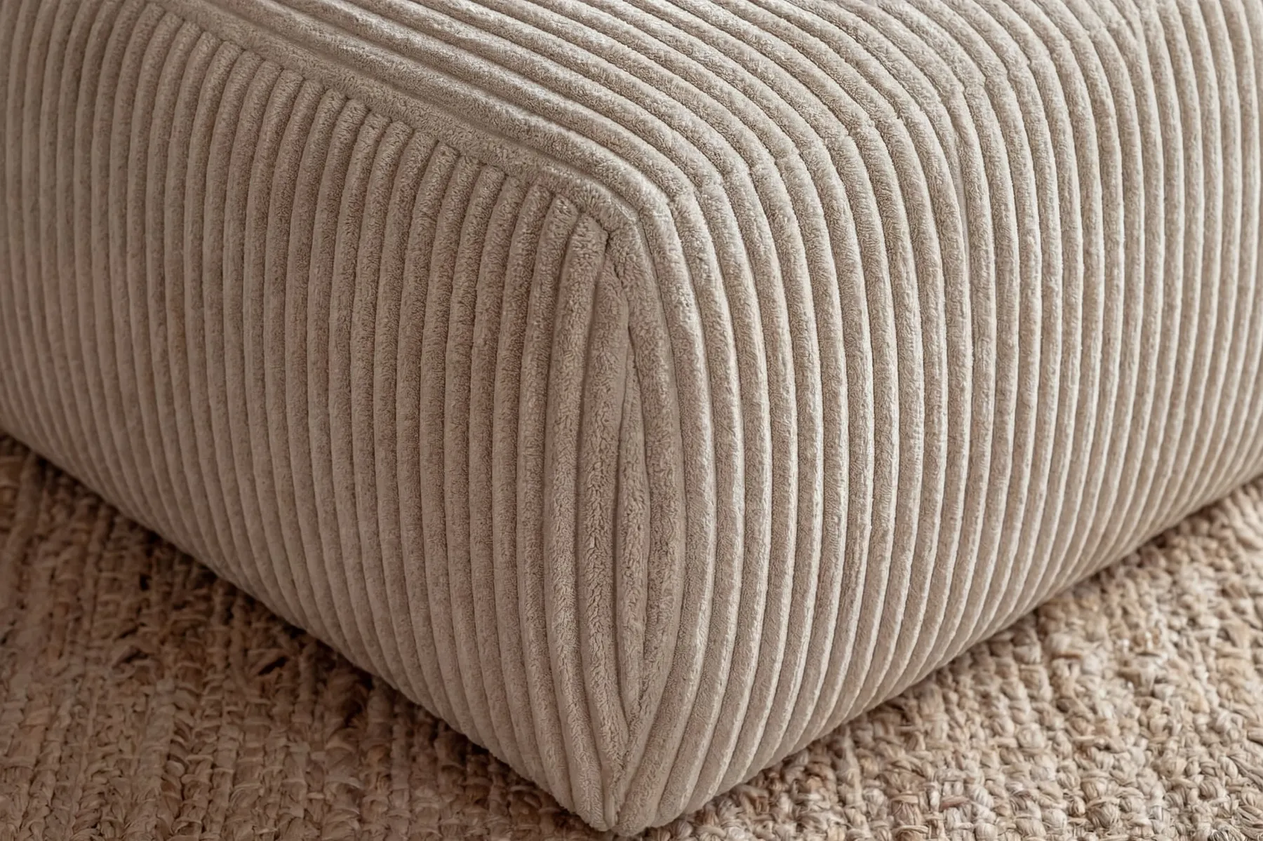 ELIO POUF - Gros velours côtelé - Image 2