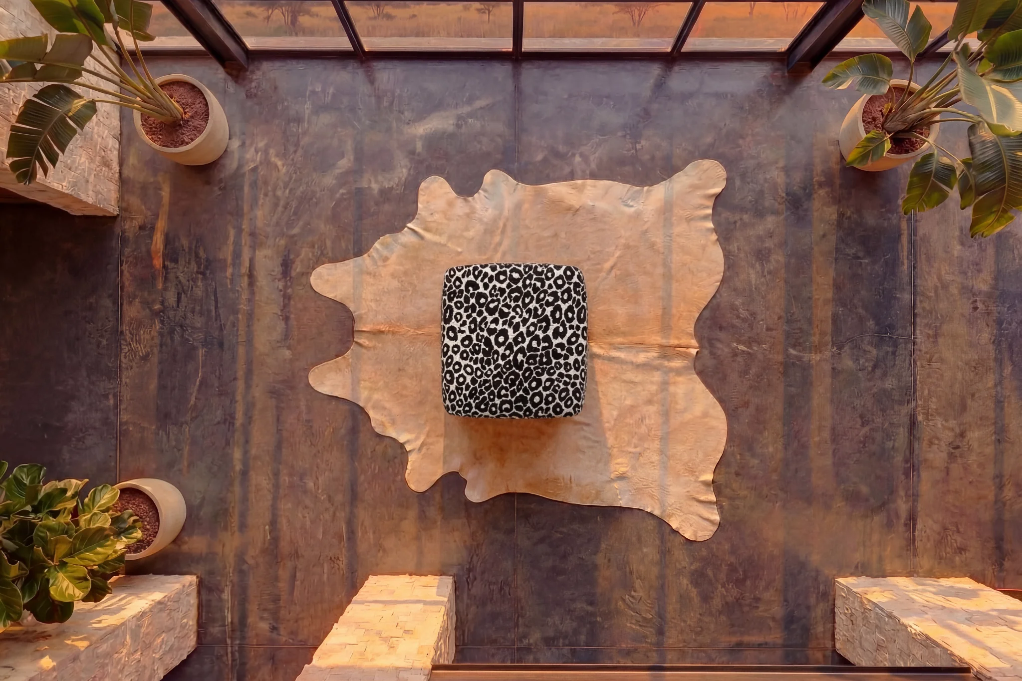 ELIO POUF - Tissu sauvage - Image 4