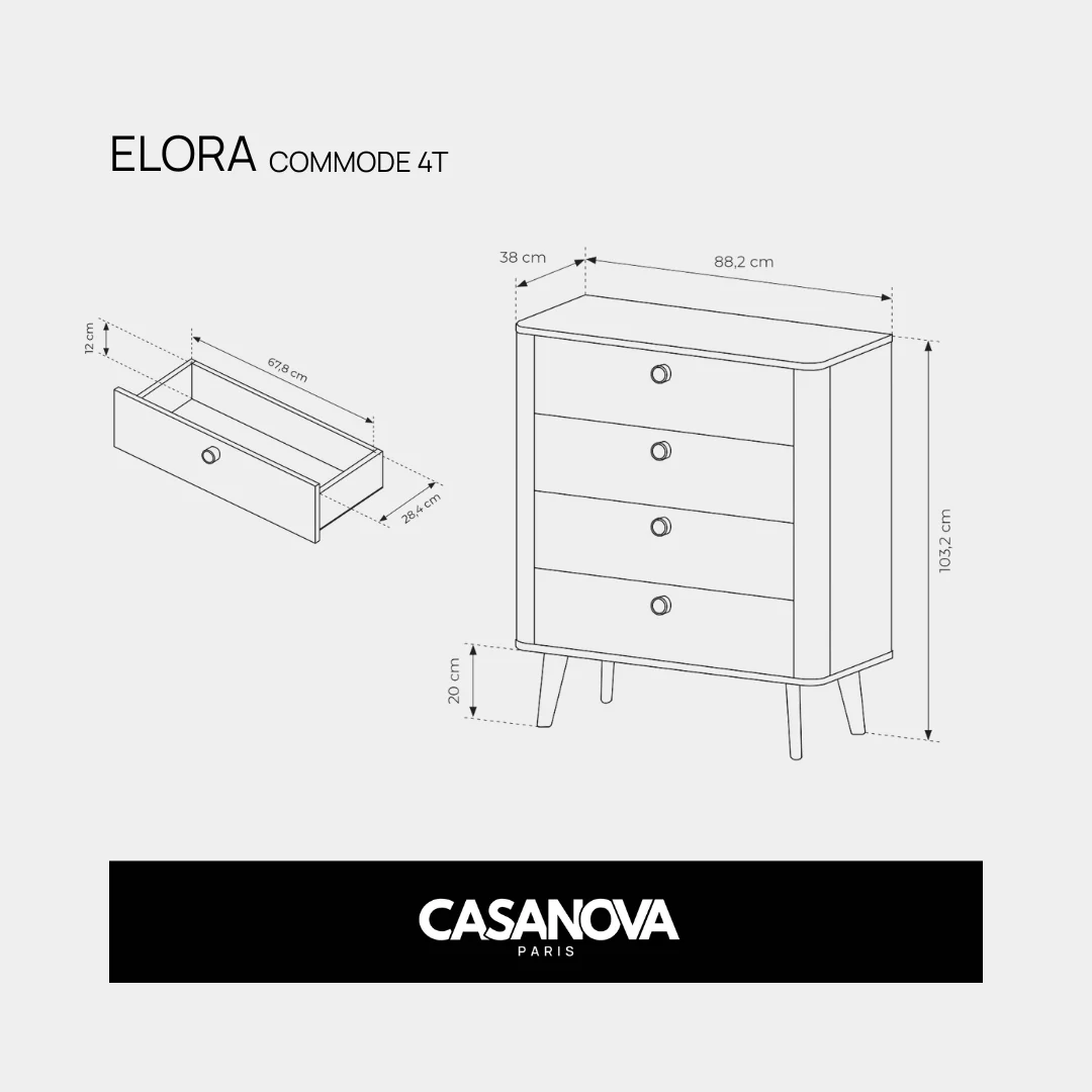 ELORA - COMMODE 4 TIROIRS - Image 7