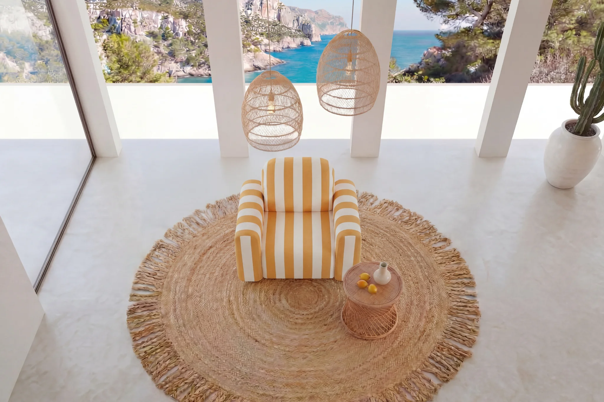 ELVIS Fauteuil - Tissu rayé - Image 27
