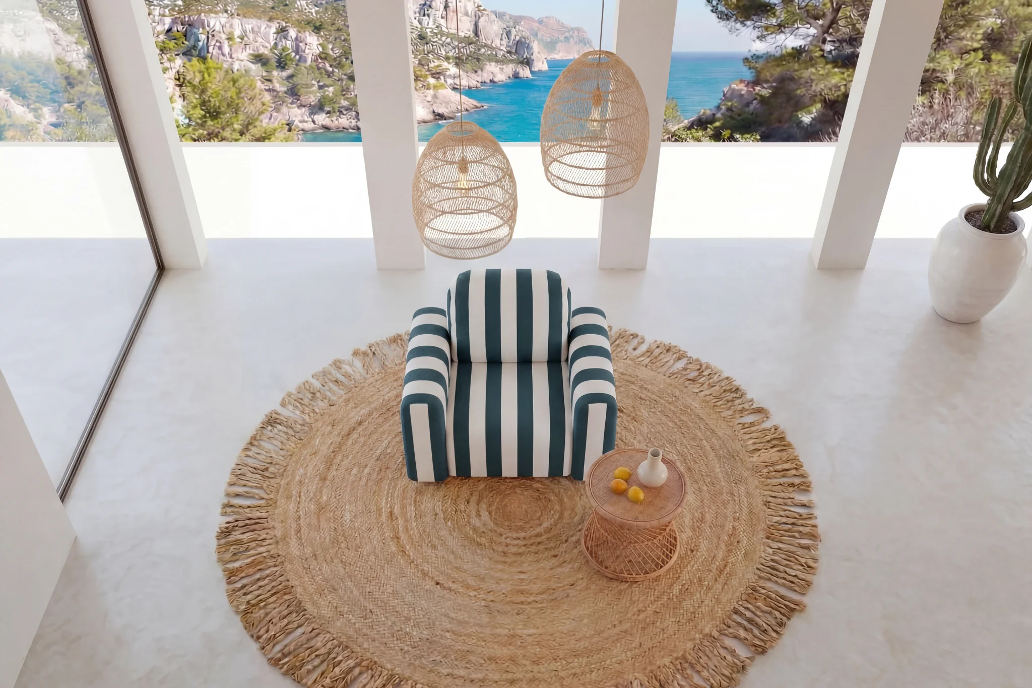ELVIS Fauteuil - Tissu rayé - Image 43