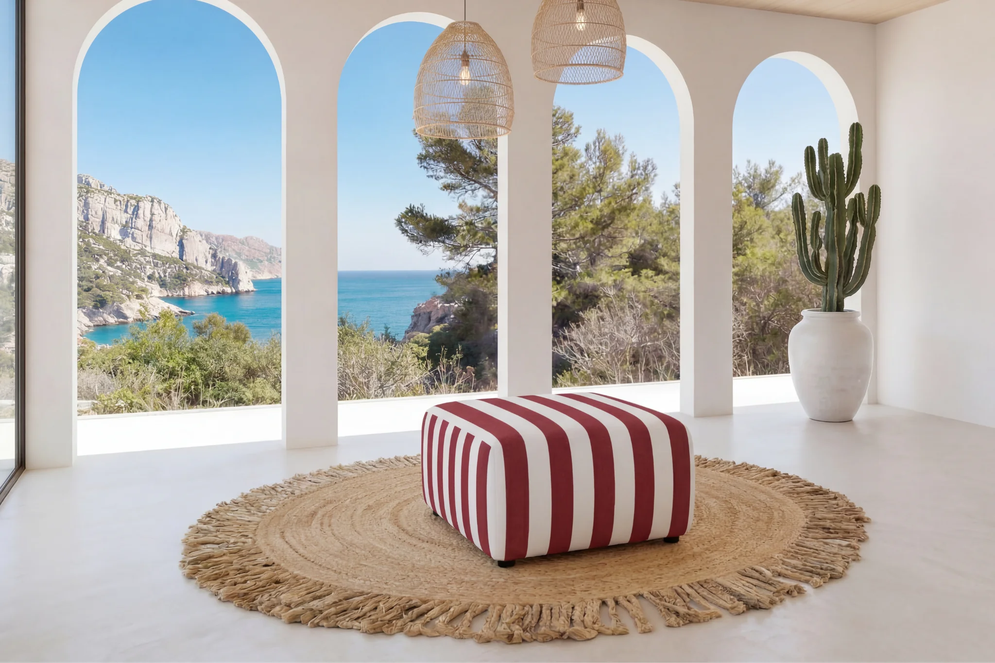 ELVIS POUF - Tissu rayé - Image 33