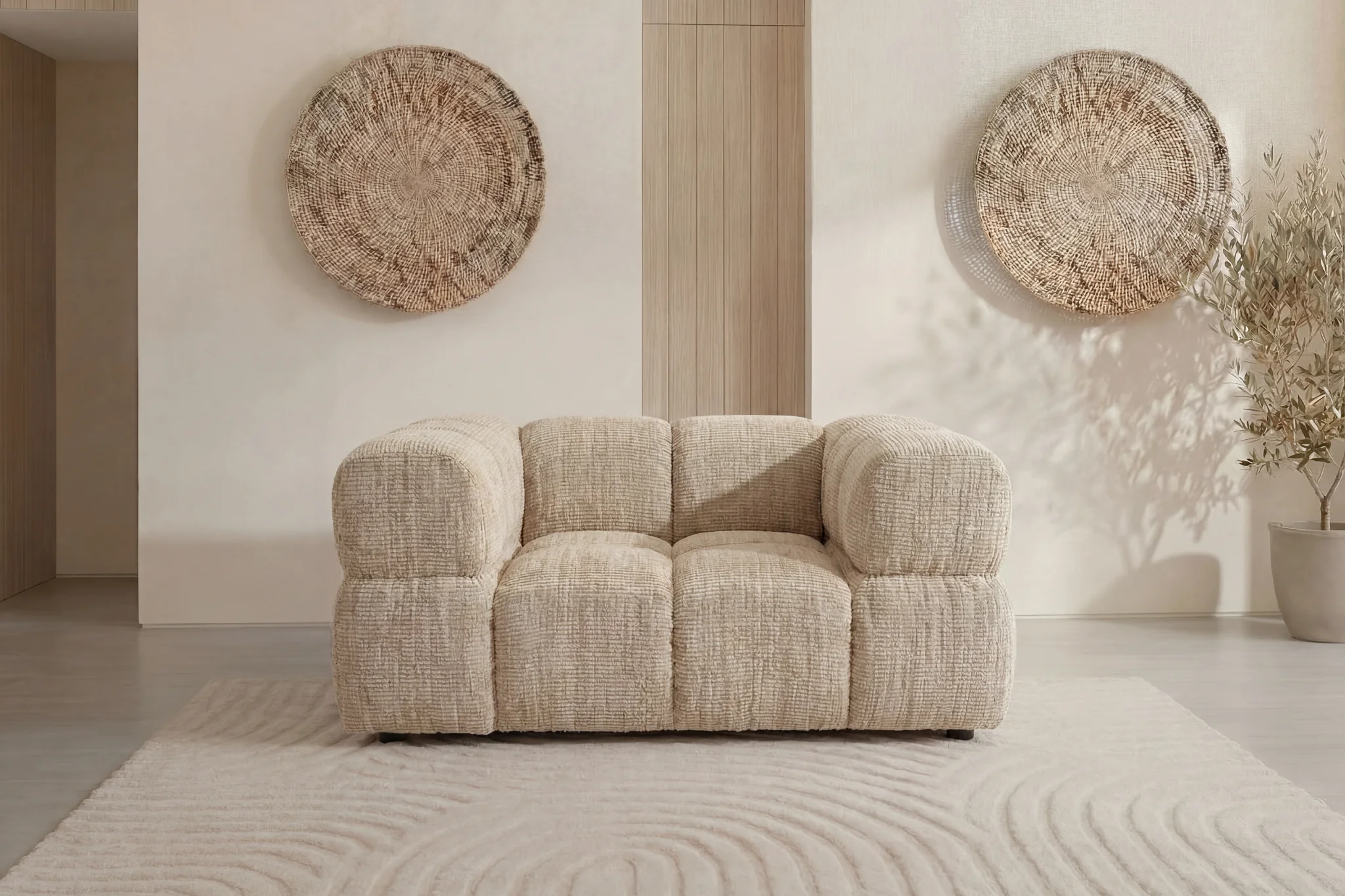 GUSTAVE Fauteuil - Tissu chenille - Image 2