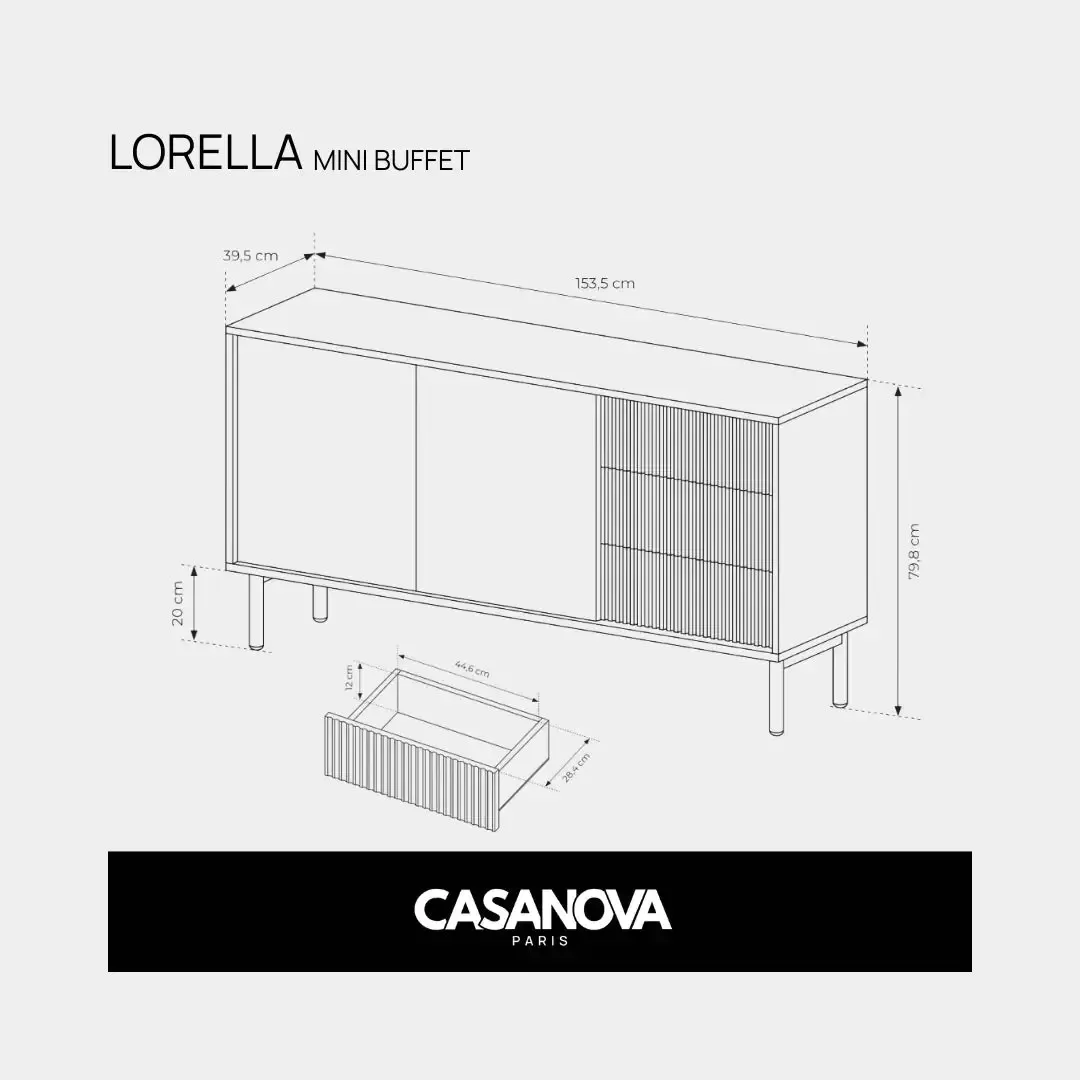 LORELLA - Ensemble mini Buffet & TV - Image 15