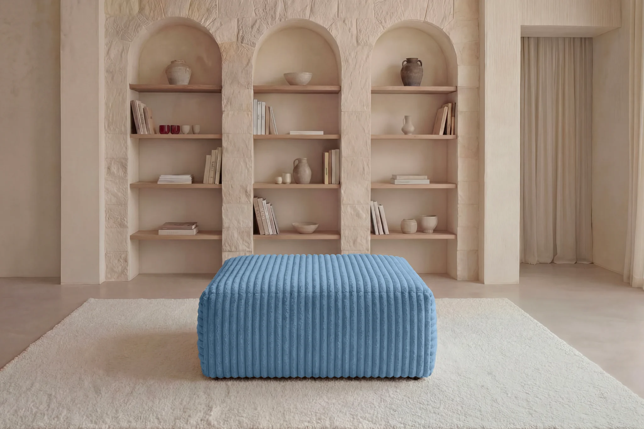 OLYMPE POUF - Gros velours côtelé - Image 7