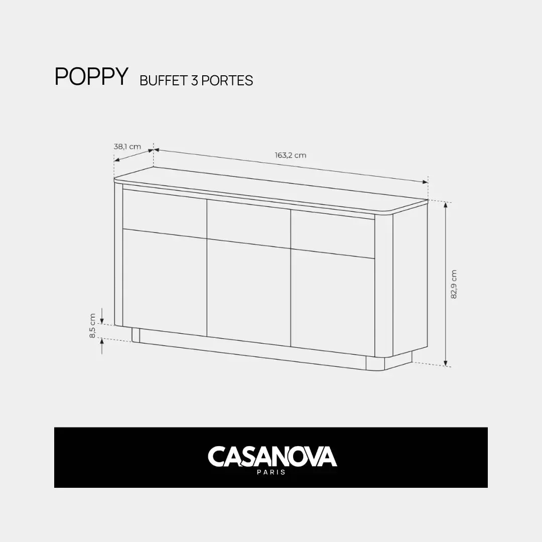 POPPY - BUFFET 3 PORTES - Image 8