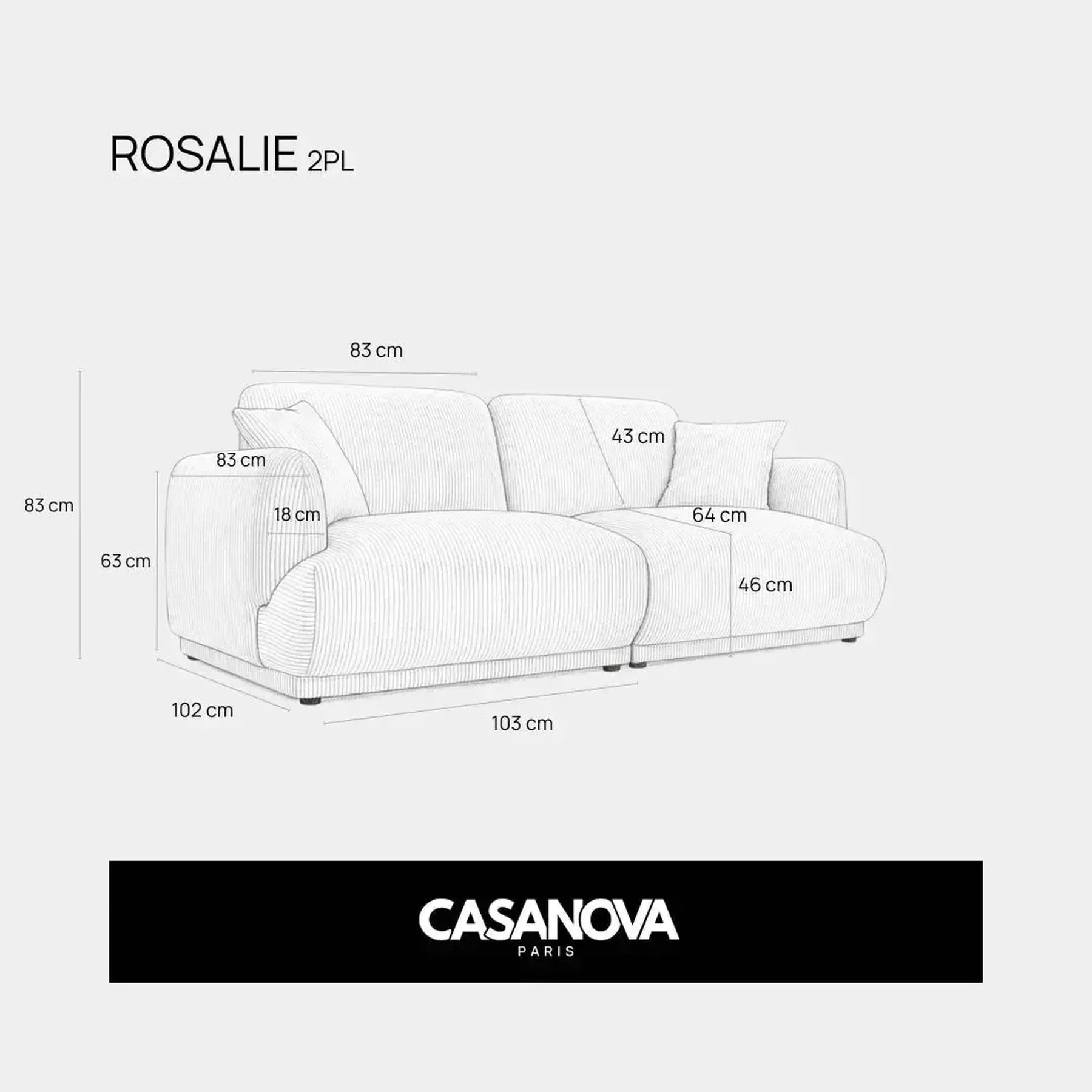 ROSALIE 2 PL - Petit velours côtelé - Image 84