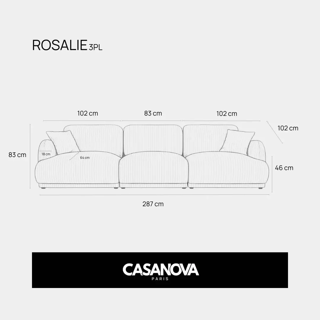 ROSALIE 3 PL - Tissu chenille - Image 9