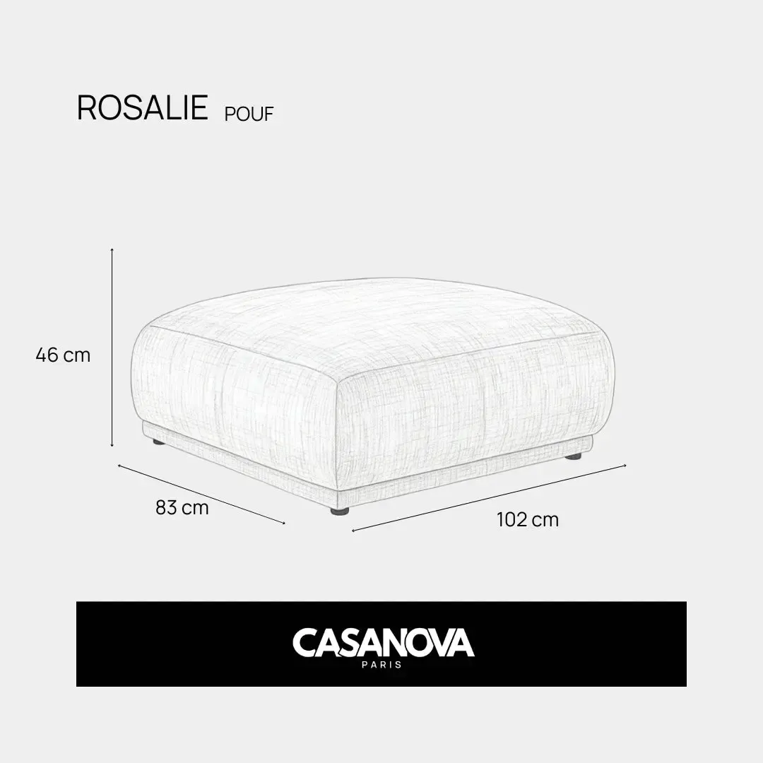 ROSALIE POUF - Tissu chenille - Image 18