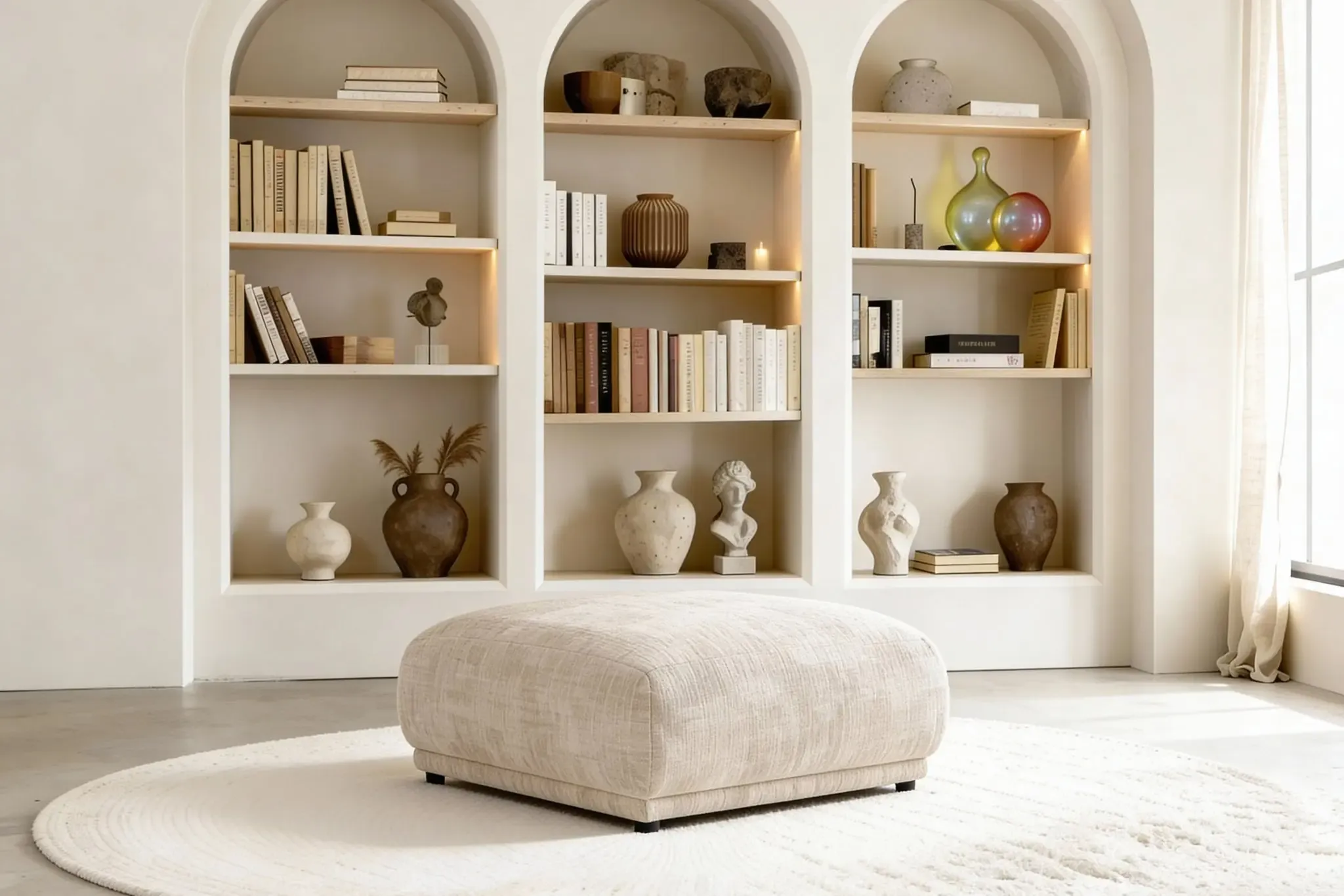 ROSALIE POUF - Tissu chenille - Image 3
