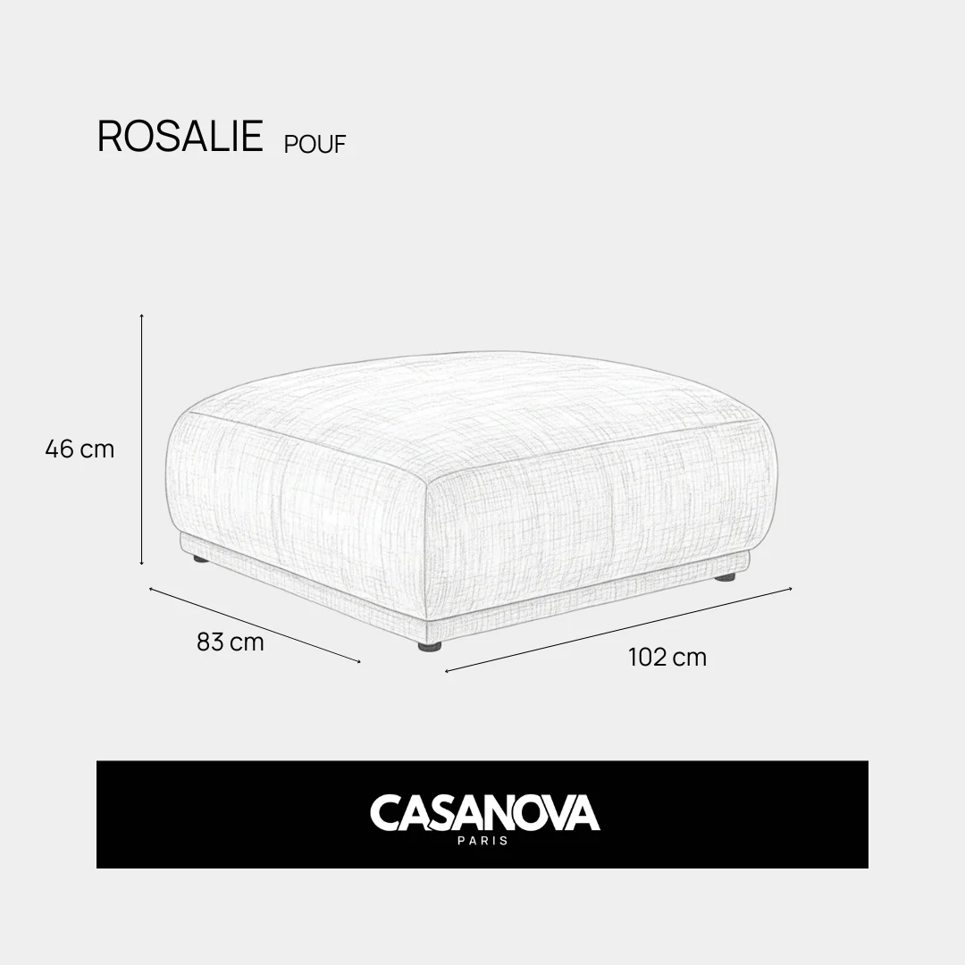 ROSALIE POUF - Tissu sauvage - Image 27