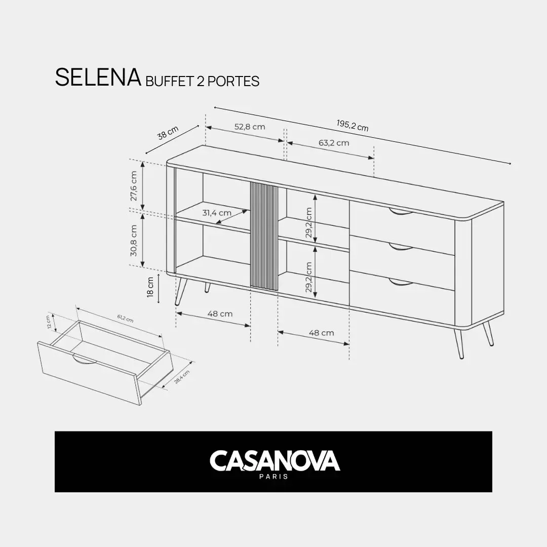 SELENA - BUFFET 2 PORTES - Image 8